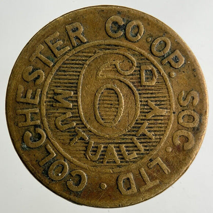 British Colchester Co - Op 6D Token Coin | Collectable Grade