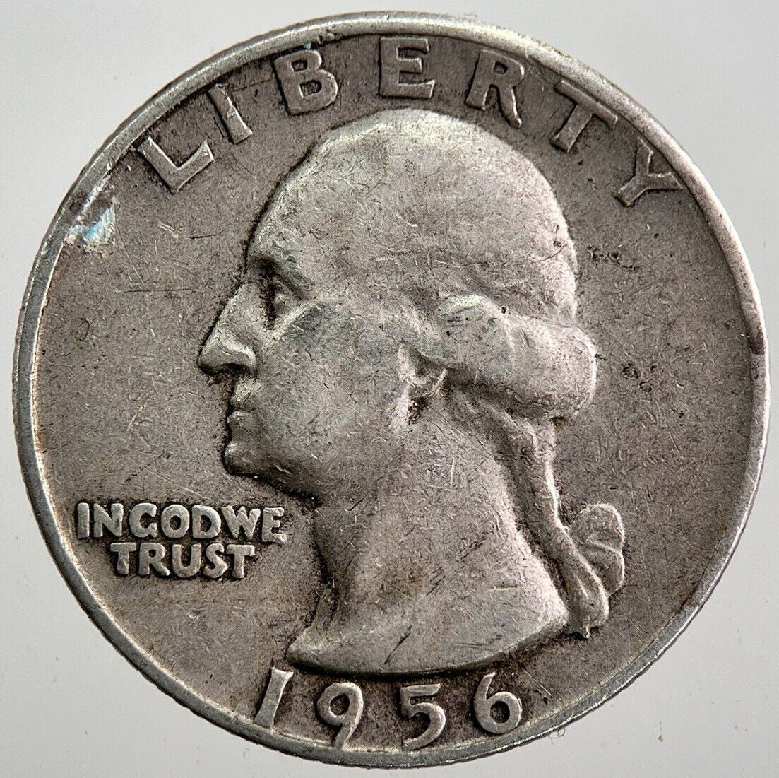1956 - D US USA Quarter Dollar Silver Coin | Fine Collectable Grade | a7950