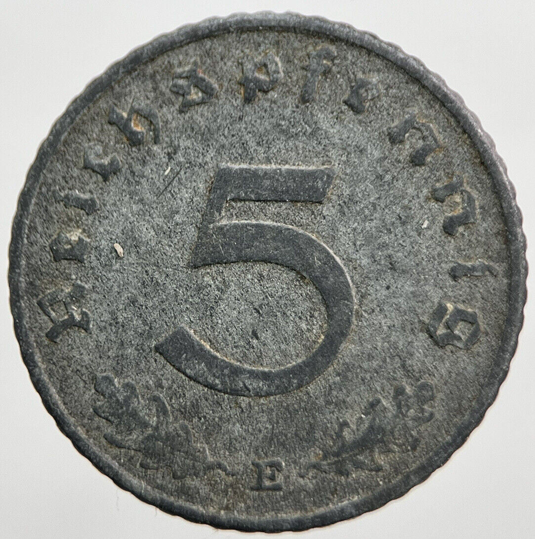 1940 - E Germany Nazi 5 Pfennig Coin | Collectable Grade | a762