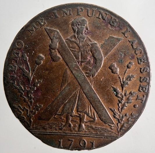 1791 Edinburgh Half-Penny Token Coin | Very High Grade | a6521