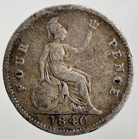 1840 Victoria Groat Four-Pence Silver Coin | Collectable Grade | a3429