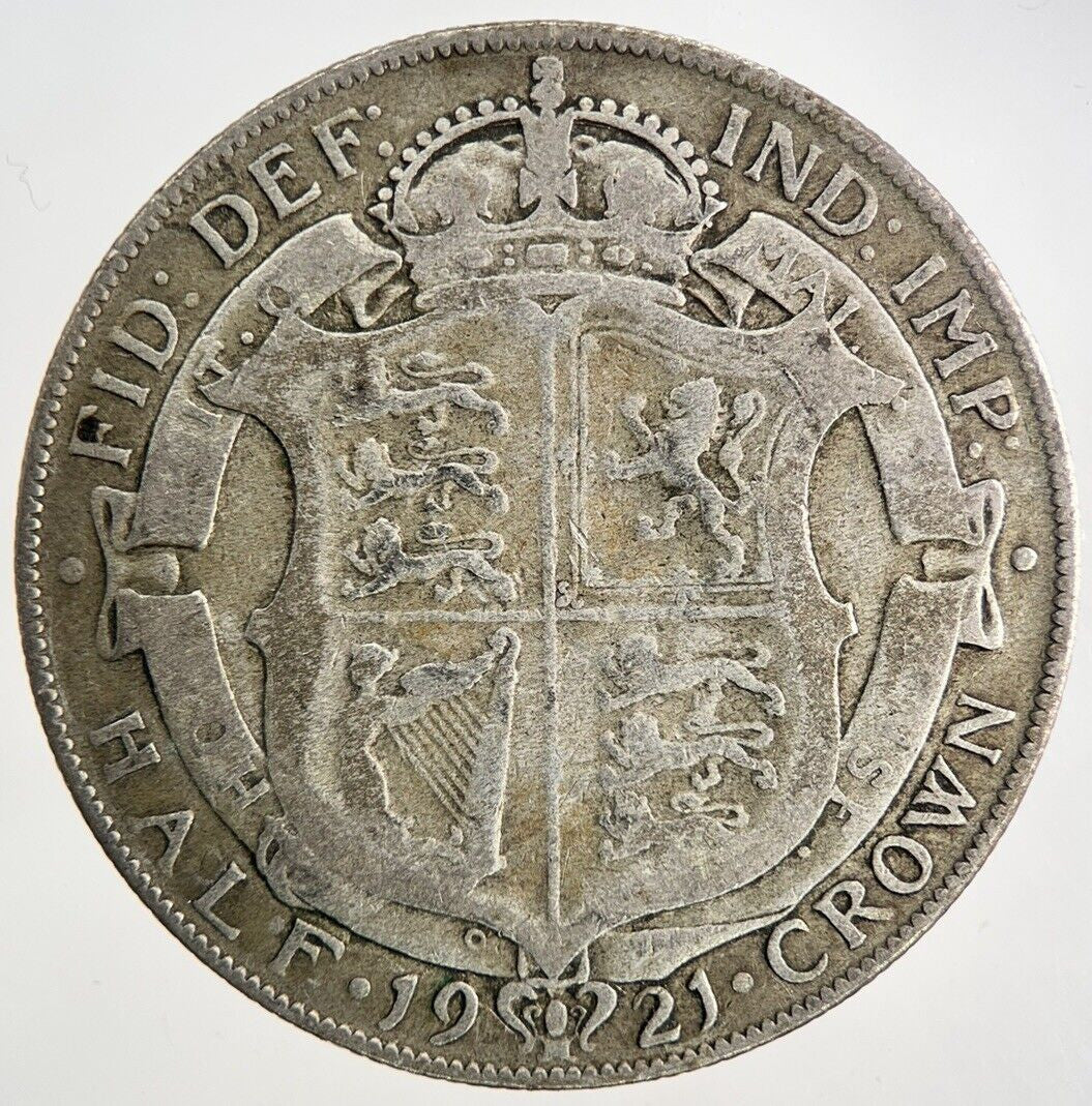 1921 George V Half - Crown Silver Coin | Fine Collectable Grade