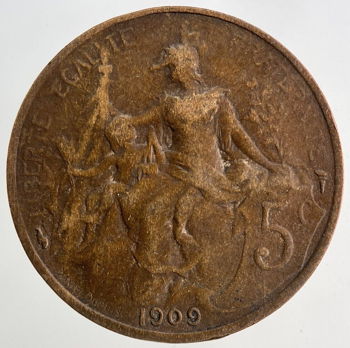 1909 France 5 Centimes Coin | Collectable Grade