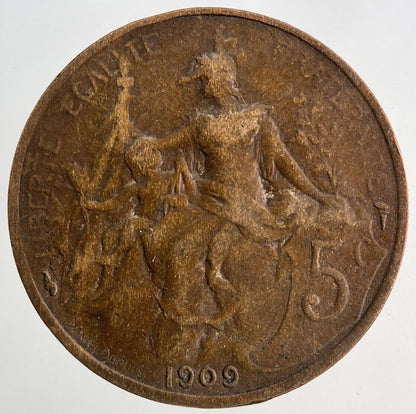 1909 France 5 Centimes Coin | Collectable Grade