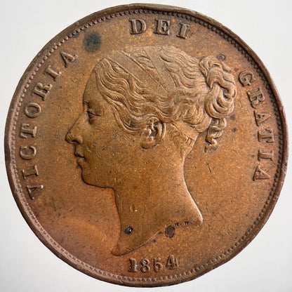 1854 Victoria Penny Coin | Very High Grade | a7202