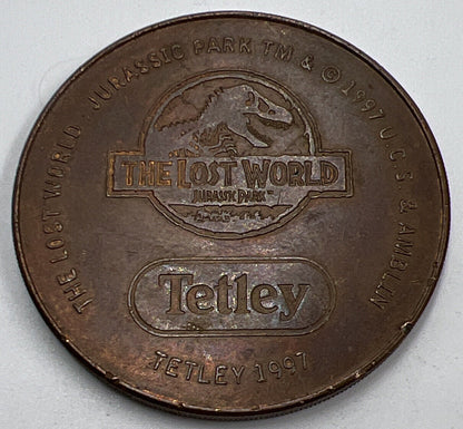 1997 Tetley Jurassic Park Velociraptor Coin | Collectable Grade | a1258