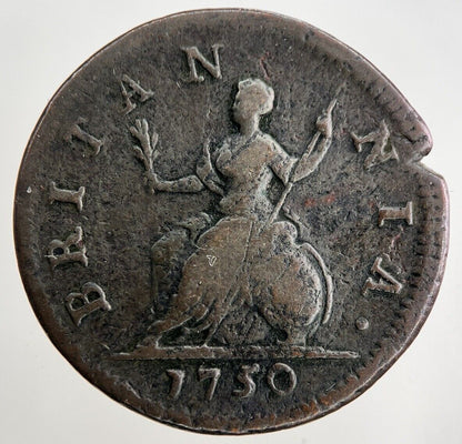 1750 George II 2nd Farthing Coin | Fine Collectable Grade