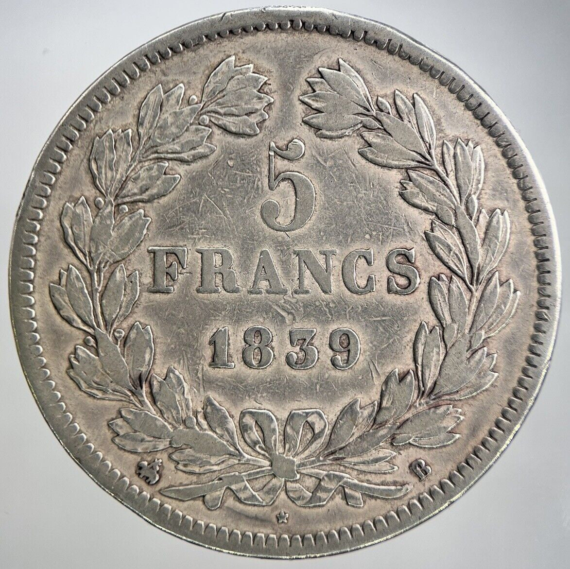 1839 France 5 Francs Silver Coin | Fine Collectable Grade