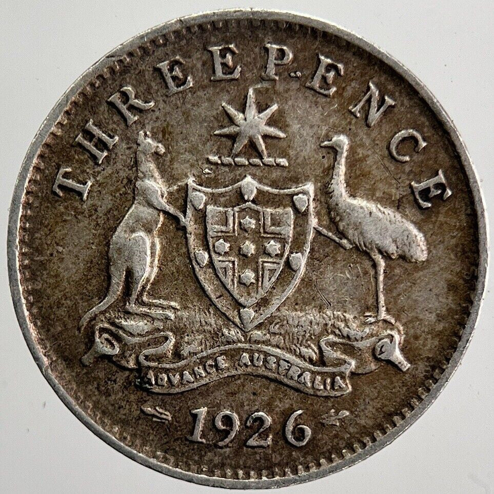 1926 Australia Threepence Silver Coin | Fine Collectable Grade | a5880