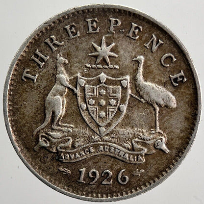 1926 Australia Threepence Silver Coin | Fine Collectable Grade | a5880
