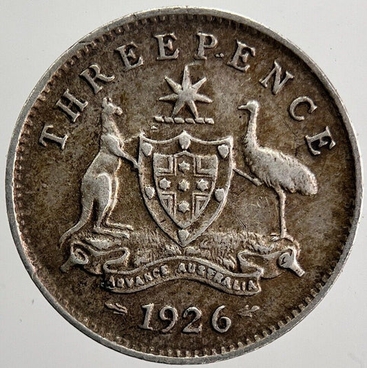 1926 Australia Threepence Silver Coin | Fine Collectable Grade | a5880