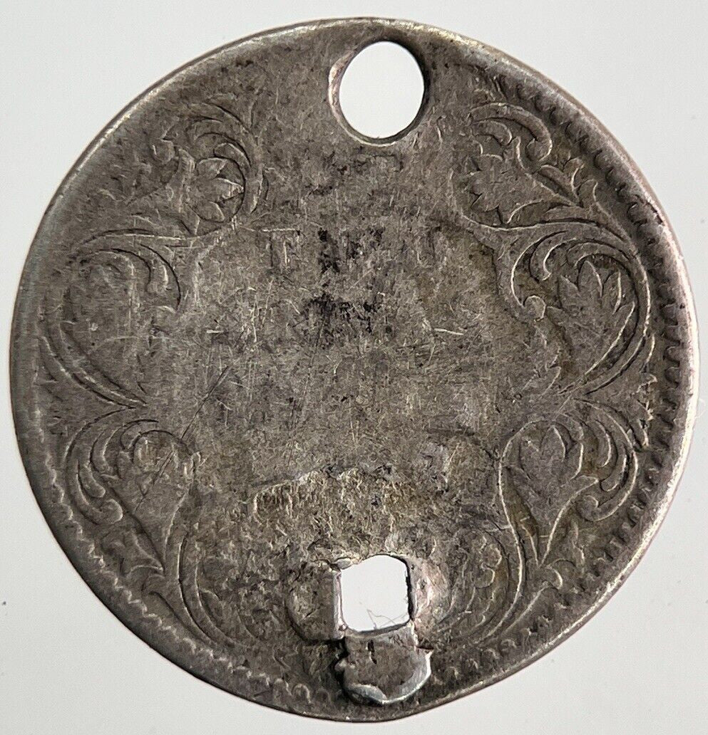 1882 India 2 Annas Silver Coin | Fair Grade | a8655