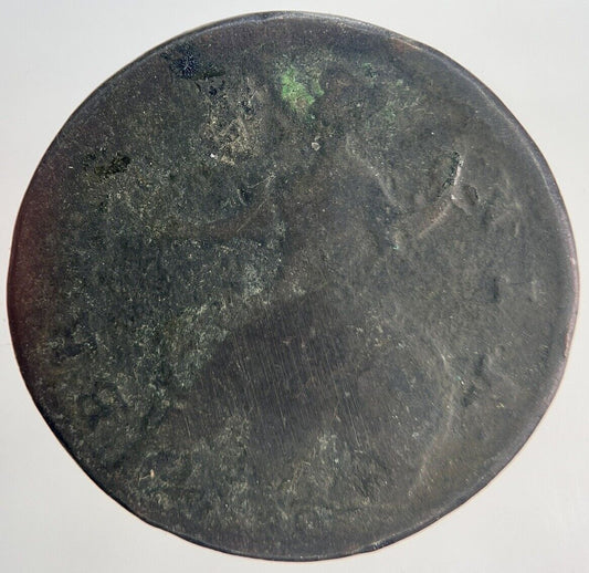 George 2nd II Half - Penny Coin | Worn Grade | a1990