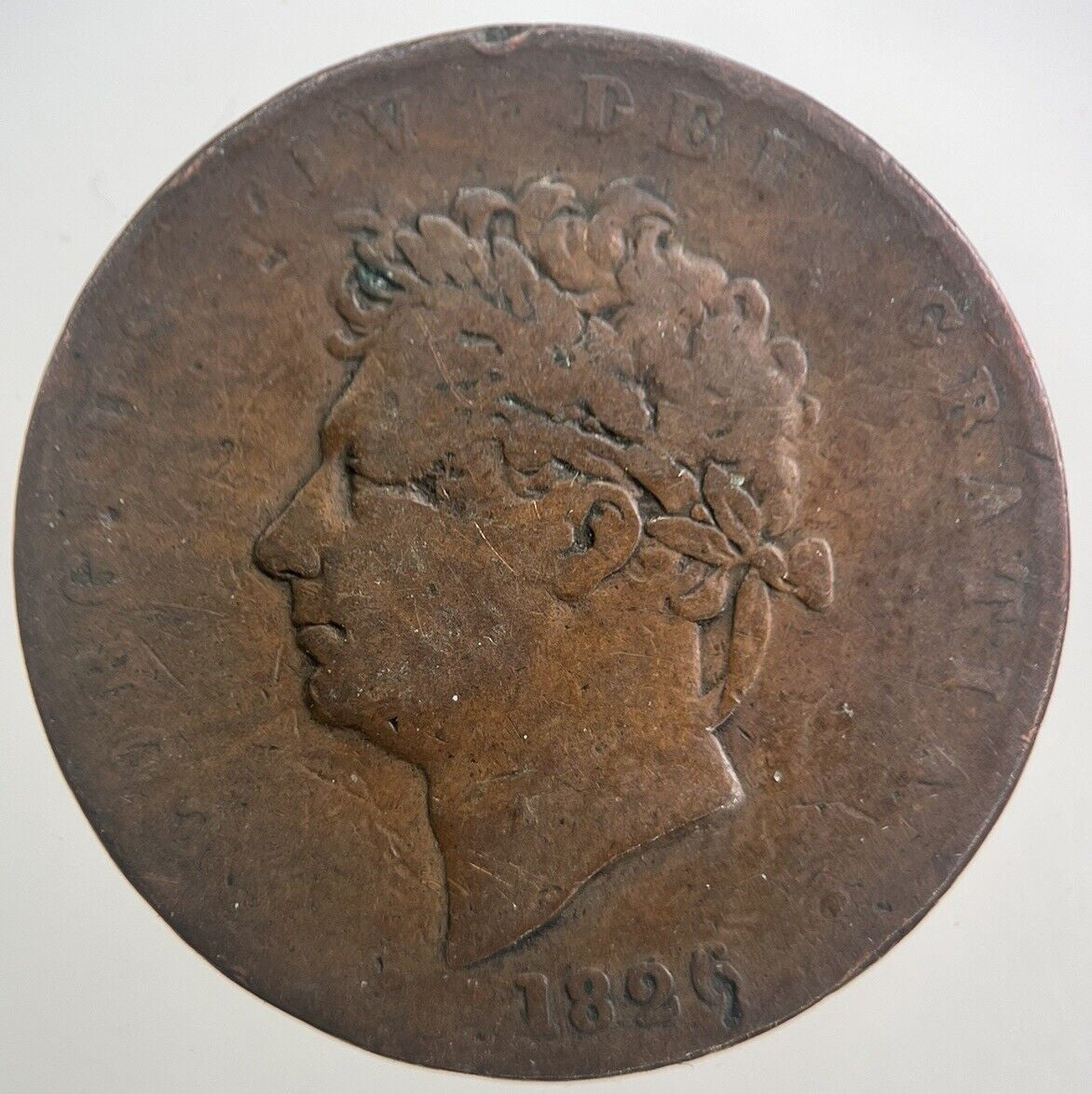 1826 George IV Half-Penny Coin | Collectable Grade | a8097