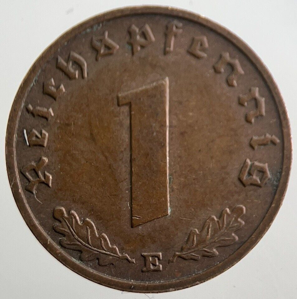 1938 - E Germany Nazi 1 Pfennig Coin | Very High Grade | a7786