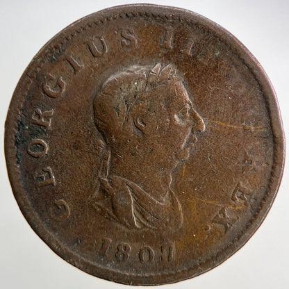 1807 George III 3rd Half - Penny Coin | Collectable Grade