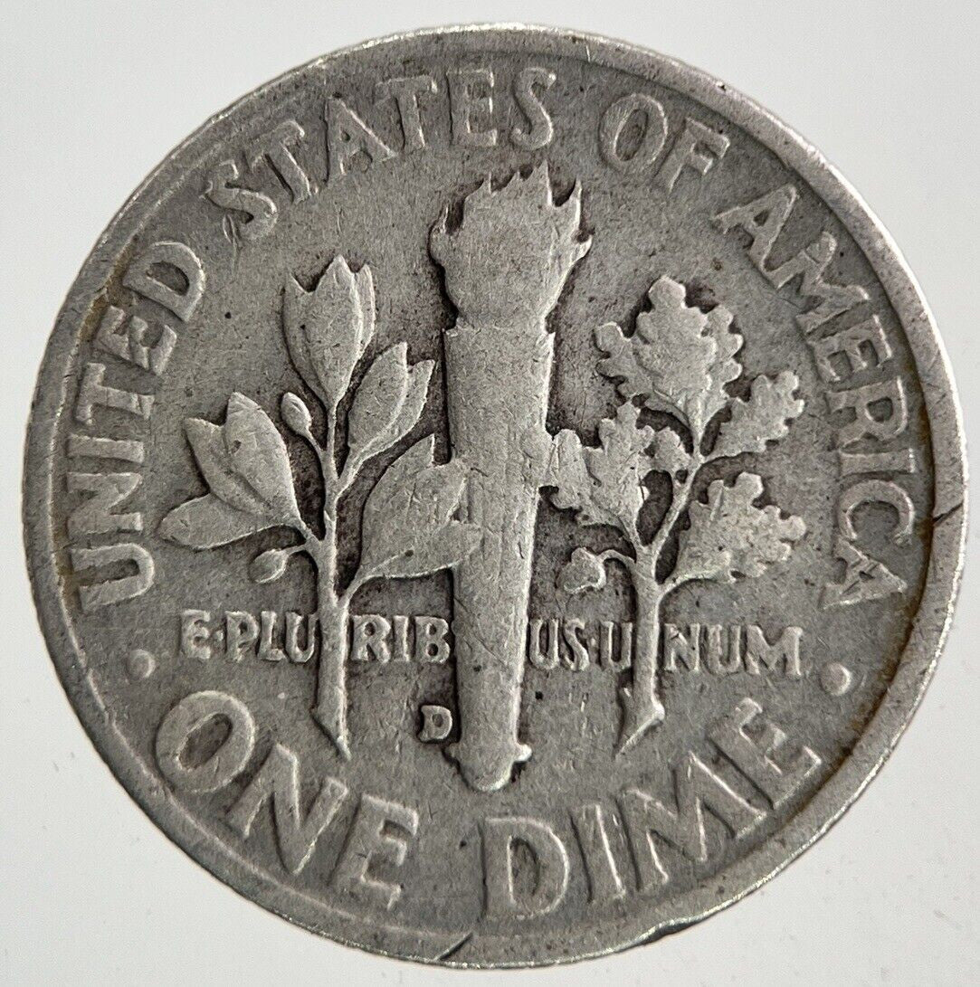 1953 - D US USA Roosevelt Dime Silver Coin | Collectable Grade