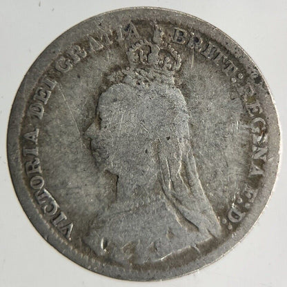 1890 Victoria Threepence Silver Coin | Collectable Grade