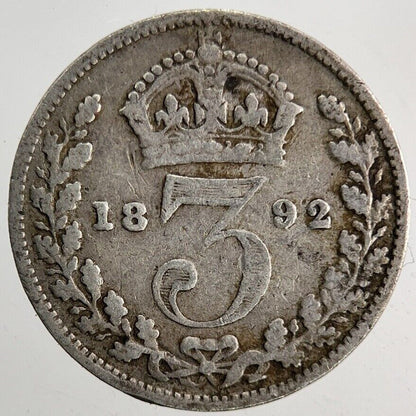 1892 Victoria Threepence Silver Coin | Collectable Grade