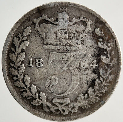 1884 Victoria Threepence Silver Coin | Collectable Grade