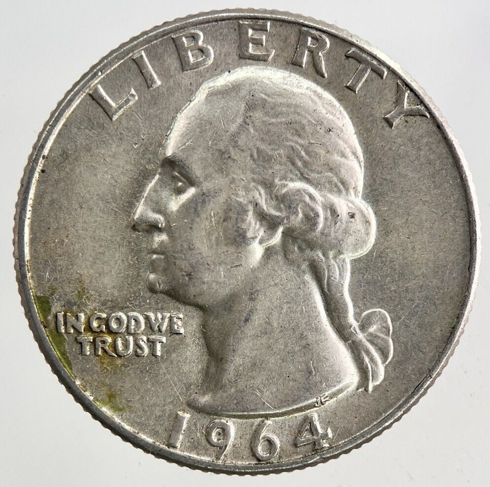 1964 - D US USA Quarter Dollar Silver Coin | Very High Grade