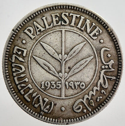 1935 Palestine 50 Mils Silver Coin | Fine Collectable Grade | a8789
