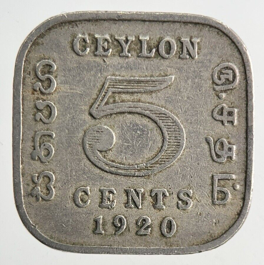 1920 Ceylon 5 Cents Coin | Collectable Grade