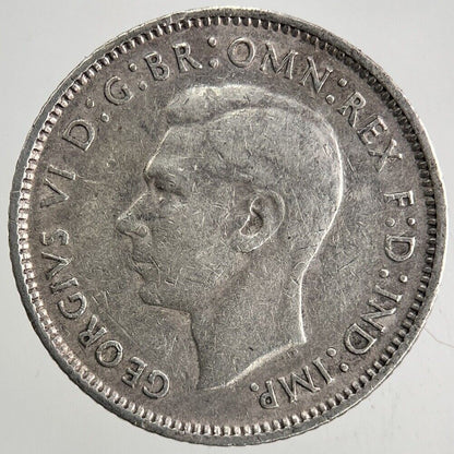 1942 - D Australia Silver Sixpence Coin | Fine Collectable Grade