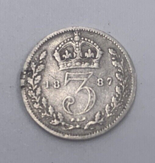 1887 Victoria Threepence | British Silver Coin | Collectable Grade | a63