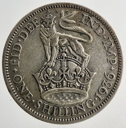 1936 George V Shilling Silver Coin | Fine Collectable Grade