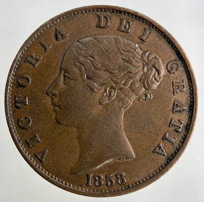 1858 Victoria Half - Penny Coin | Very High Grade