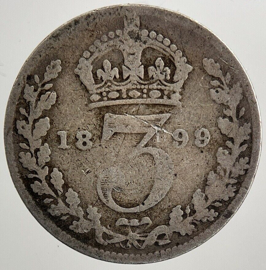 1899 Victoria Threepence Silver Coin | Collectable Grade | a5579
