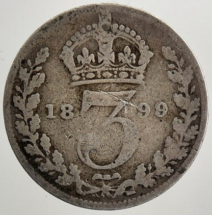 1899 Victoria Threepence Silver Coin | Collectable Grade | a5579
