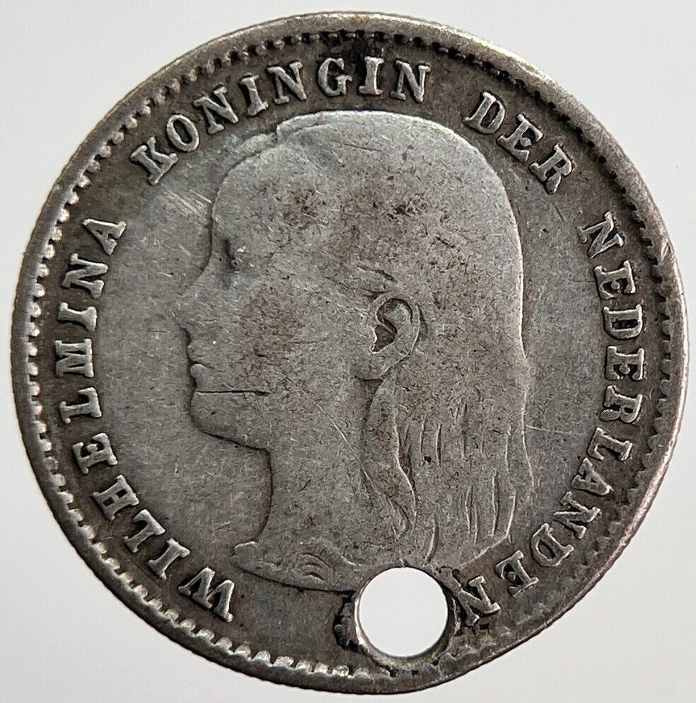 1897 Netherlands 10 Cents Silver Coin | Fine Collectable Grade | a6219