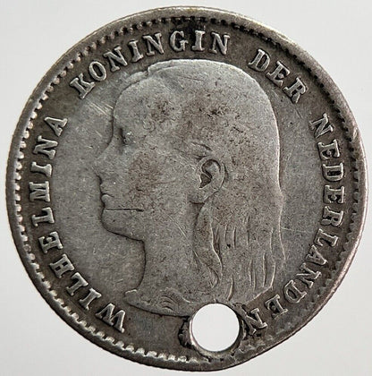 1897 Netherlands 10 Cents Silver Coin | Fine Collectable Grade | a6219