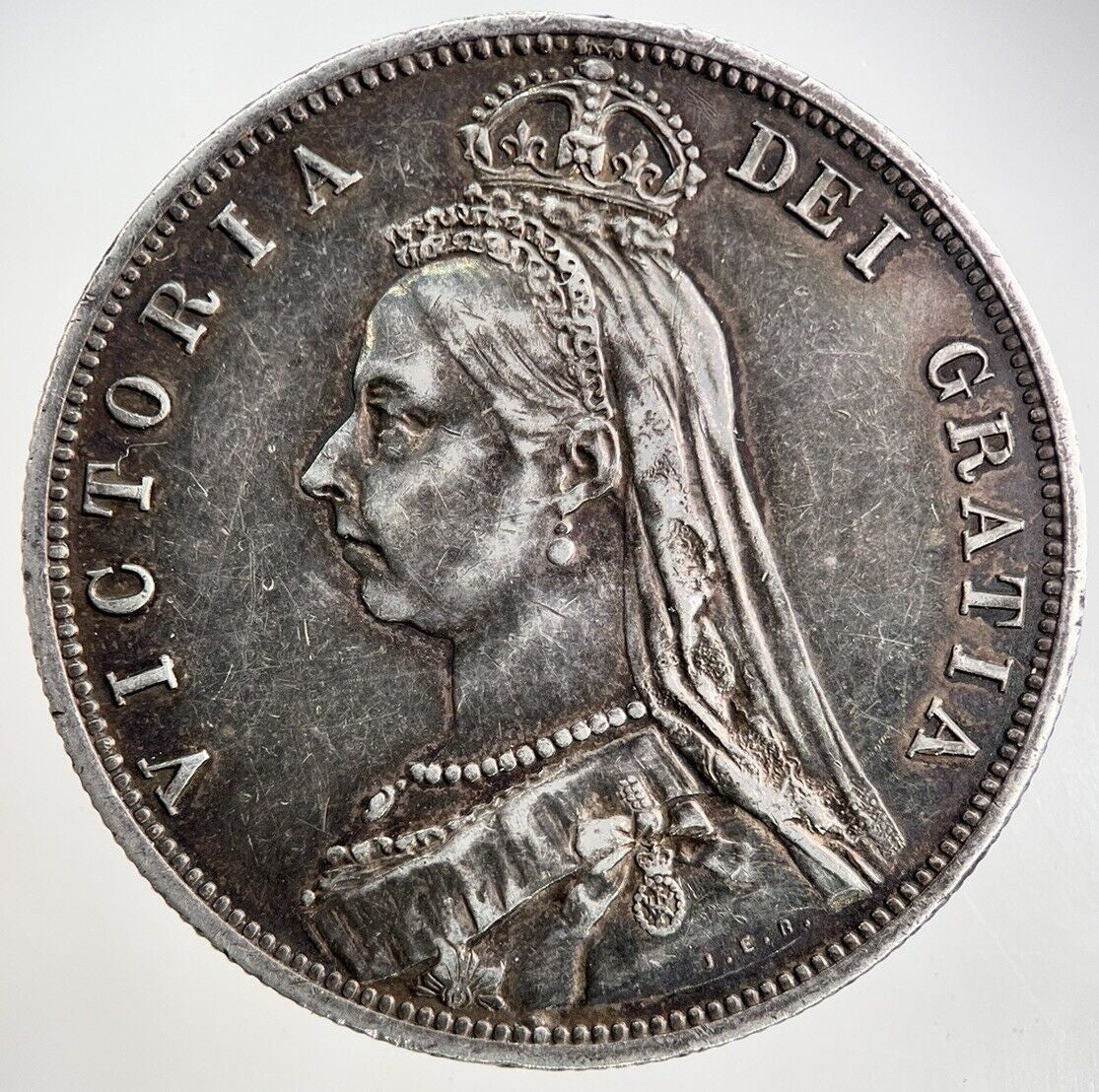 1887 Victoria Half - Crown Silver Coin | Very High Grade
