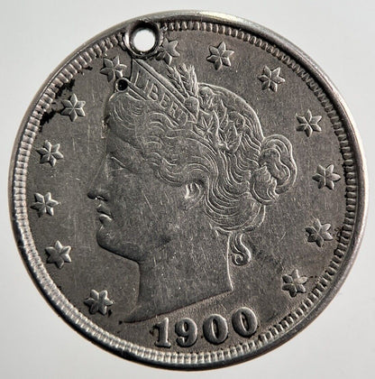 1900 US USA Nickel V 5 Cent Coin | Fine Collectable Grade