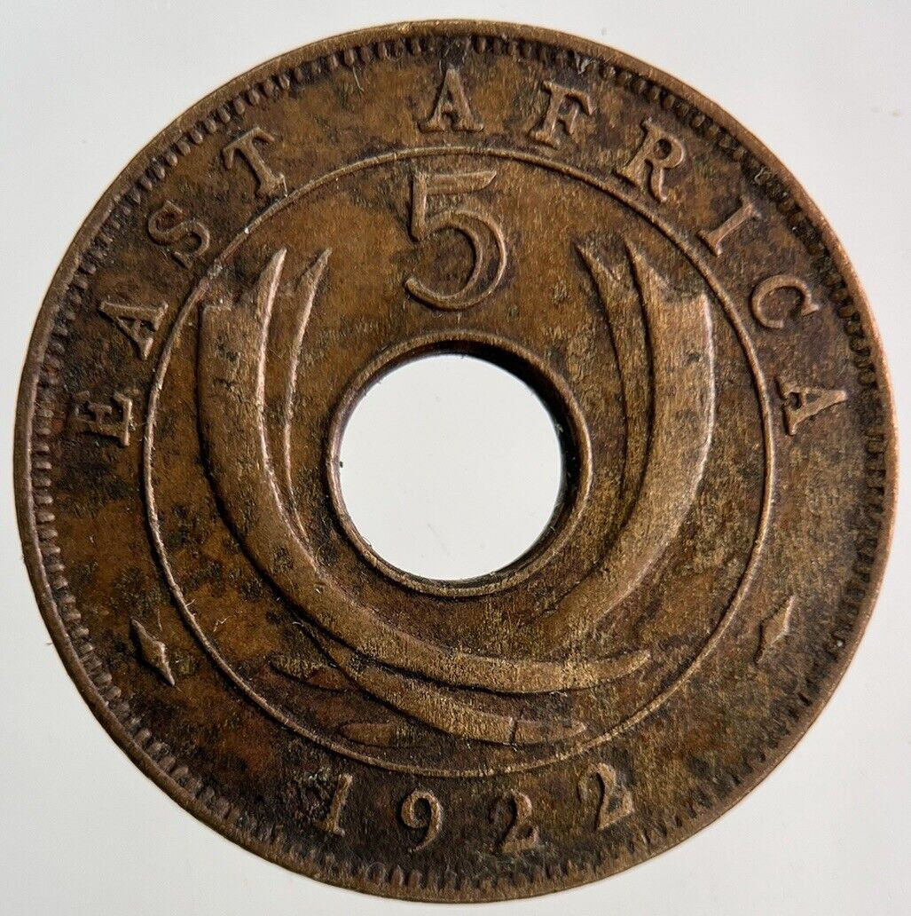 1922 East Africa 5 Cents Coin | Very High Grade