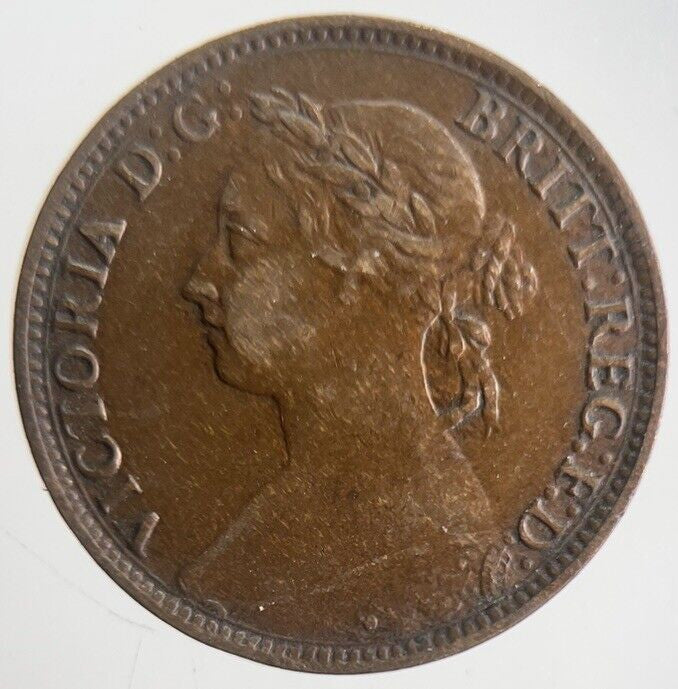 1885 Victoria Farthing Coin | Very High Grade | a4560