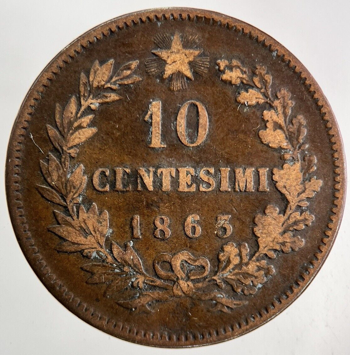 1865 Italy 10 Centesimi Coin | Collectable Grade