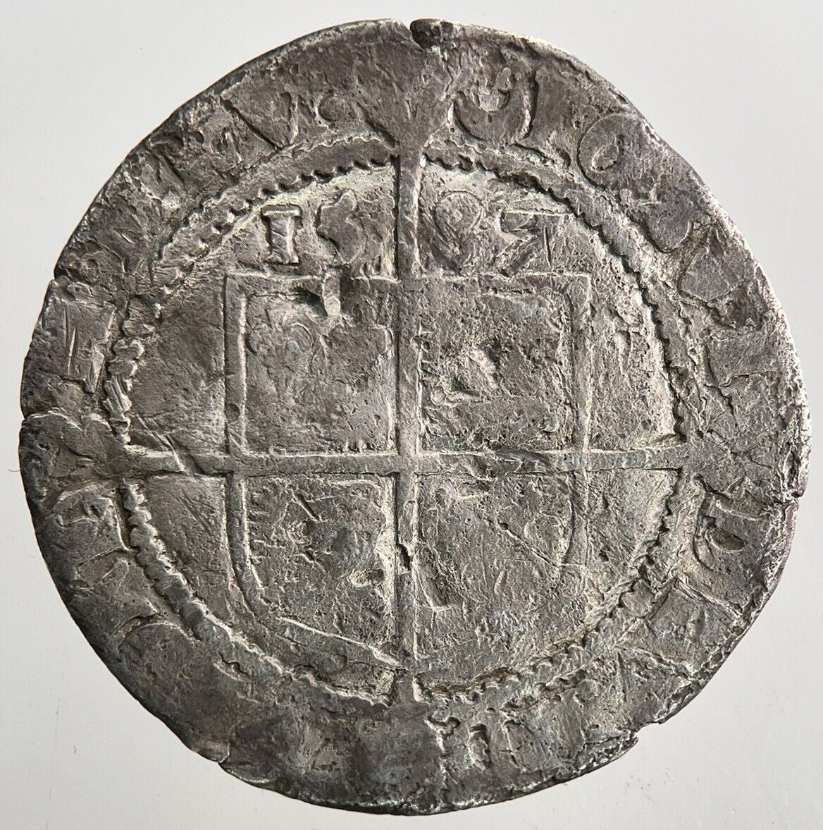 1587 Elizabeth I 1st Sixpence Hammered Silver Coin | Collectable Grade | a9356