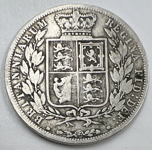 1885 Victoria Half-Crown | British Silver Coin | Collectable Grade | a1220