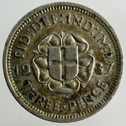 1937 George VI Threepence Silver Coin | Very High Grade