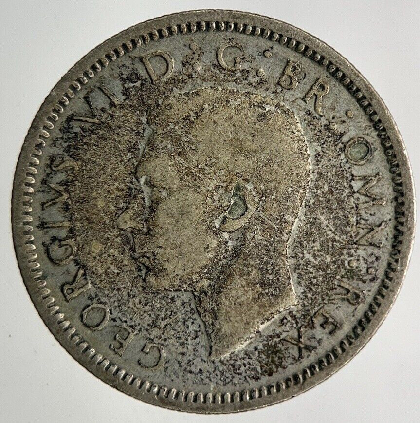 1938 George VI Sixpence Silver Coin | Fine Collectable Grade