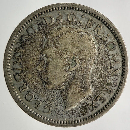 1938 George VI Sixpence Silver Coin | Fine Collectable Grade