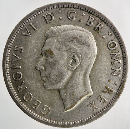 1943 George VI Half - Crown Silver Coin | Fine Collectable Grade