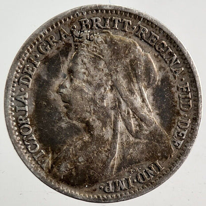 1901 Victoria Silver Threepence Coin | Fine Collectable Grade