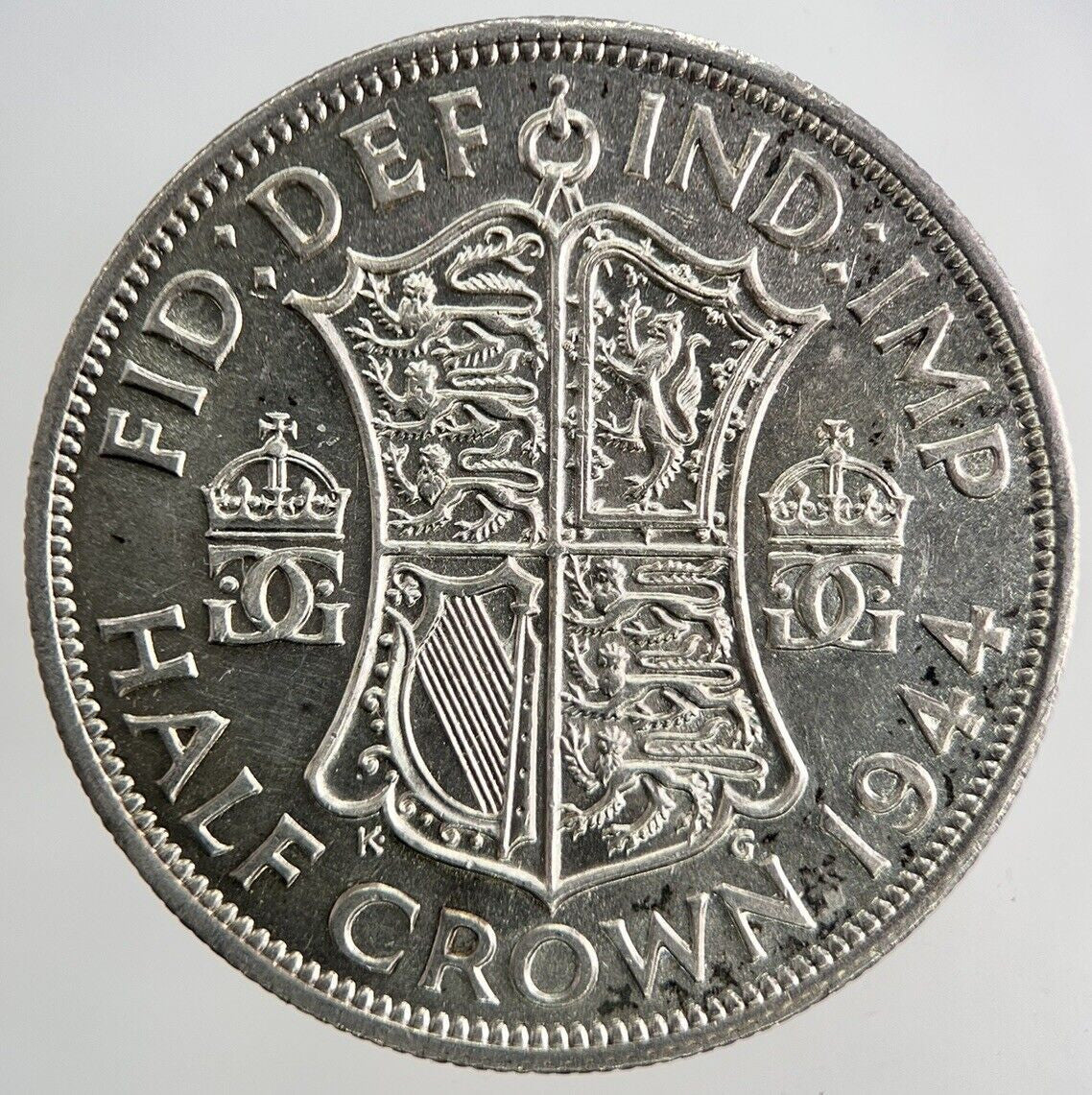 1944 George VI Half - Crown Silver Coin | Very High Grade