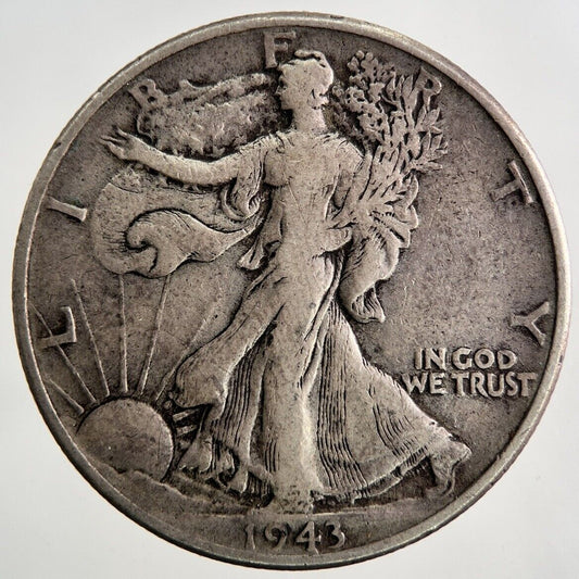 1943 US Half - Dollar Walking Liberty Silver Coin | Fine Collectable Grade