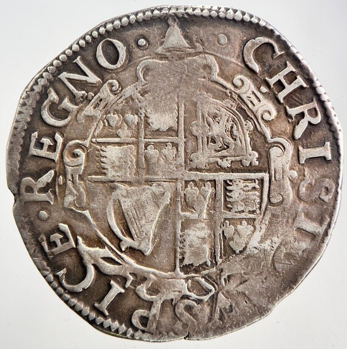 1625 - 49 Charles I 1st Bell Mint Mark Shilling Silver Hammered Coin | a5982